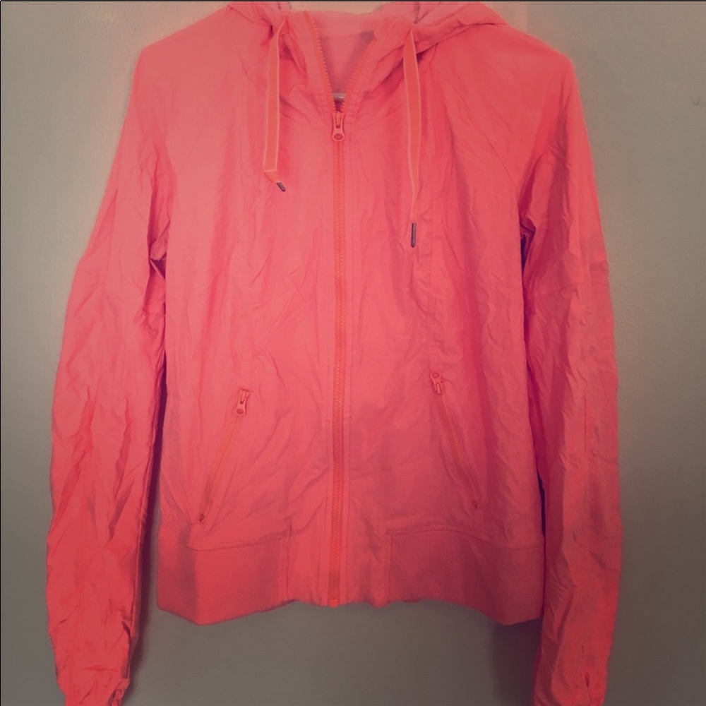 Bright coral lululemon jacket